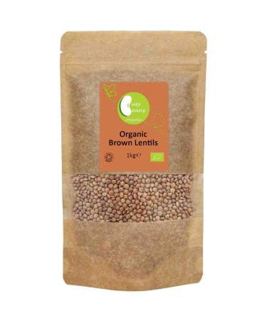 Organic Brown Lentils -Certified Organic- by Busy Beans Organic (1kg)