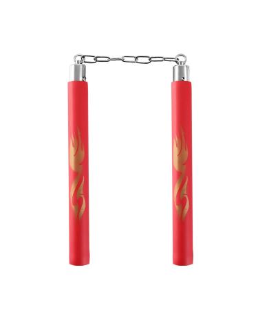 TOPOINT Safe Foam Nunchucks with Steel Chain for Kids & Beginners Red 1