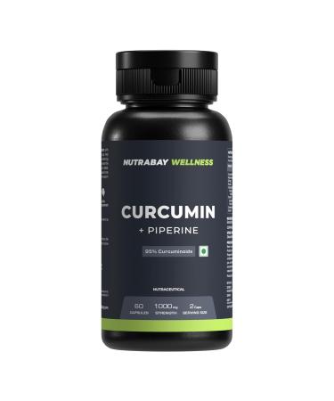Natural Immune Support - 1000mg-Curcumin with Piperine with 95% Curcuminoids 60 Veg Capsules
