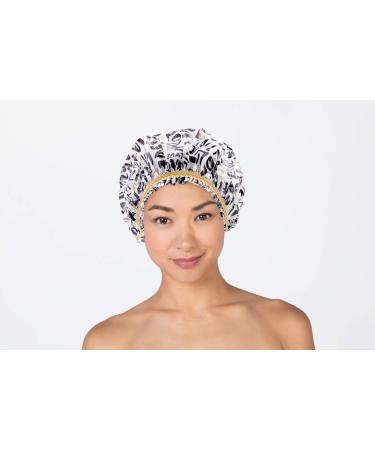 Betty Dain Hipster Collection True Love Shower Cap - Waterproof PEVA, Oversized Design, Elasticized Hem - 1 Pack - Buy Online on GoSupps.com