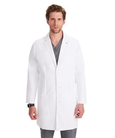 Healing Hands White Hospital Coat Full Length 6 Pocket 5103 Lyndon Mens Lab Coat The White Coat Professional Collection 36 White