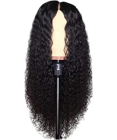 Tianbi 61 cm Curled Wig - Long Loose Lace Closure Brazilian Curly Front Wig for Black Women | Heat-Resistant Virgin Hair - Buy Online on GoSupps.com