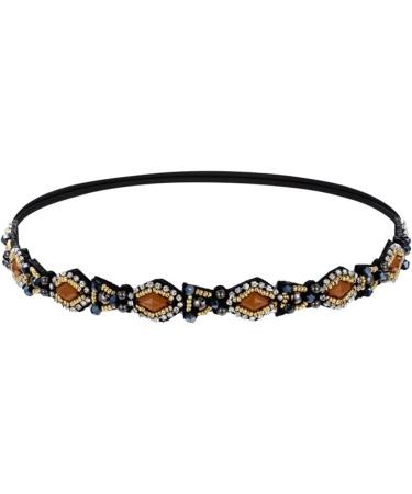 Elastic Headband with Rhinestone&Beads Decors Hair Hoop Women Wedding Party Taking Photo Headband 1 - Buy Online on GoSupps.com