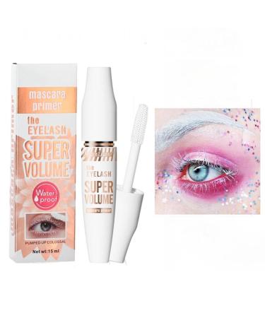 5D Waterproof White Mascara, Waterproof White Eyelashes, Long Lasting Charming Voluminous Mascara, Smudge-proof, Perfect for Special Occasions for Eye Makeup (1PC)