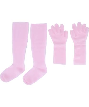 Silicone Gel Spa Socks 2 Pairs Moisturizing Gloves Socks Set for Repairing Softening Dry Cracked Hand Feet Extended Silicone Moisturizing Gloves Socks (1) - Buy Online on GoSupps.com