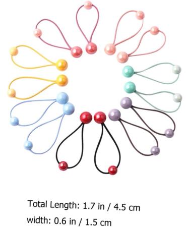 FRCOLOR 28 Pairs Headband Color Hair Tie Hair Ties for Girls Ponytail Holders Small Hair Ties Hair Knockers for Girls Girl Hair Ties Hair Ties with Balls Acrylic Bead Baby Little Girl - Buy Online on GoSupps.com
