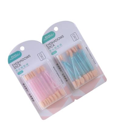 Beavorty 24Pcs eyeshadow brush disposable eyeshadow wands brush eyeshadow set Miss blush double sided 15.5X7.8X3CM As Shown