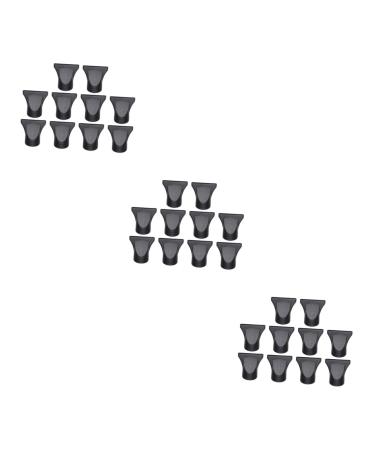 Healeved 30 Pcs Hair Dryer Nozzle Pp Black Modeling
