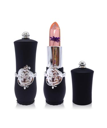 LZPCarra Colour Flower Lipstick Light Lips Beauty Jelly Isthmus Temperature Change Butter Slime (B One Size) one size b
