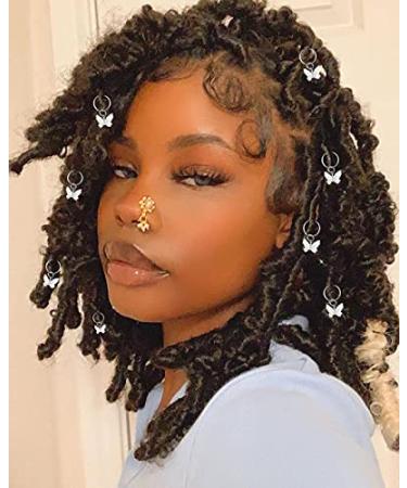 Naiska 20PCS Butterfly Hair Clips - Golden Hair Jewelry for Women - Braid Hair Cuffs Charms Rings - Silver Braid Clips - Dreadlock Accessories - Buy Online on GoSupps.com