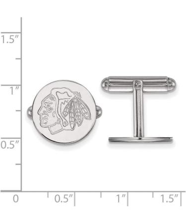 LogoArt NHL Chicago Blackhawks Sterling Silver Cuff Links - Buy Online on GoSupps.com