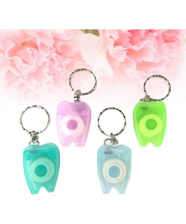 Buy Healifty 4-Piece Portable Dental Floss Keychain | Dentist Gifts | Flower Design for Easy Tooth Cleaning - Buy Online on GoSupps.com