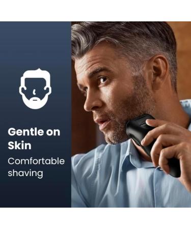 MOOSE TRI EDGE Men's Electric Rotary Shaver - Beard Trimmer Wet/Dry Body Razor Head & Face Groomer Cordless USB Rechargeable Ideal Gift for Husband Dad Boyfriend - Black - Buy Online on GoSupps.com