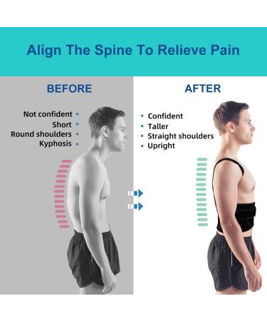 Posture Corrector for Men & Women | Adjustable Back Brace for Pain Relief | XXL Size (42-48 - Buy Online on GoSupps.com