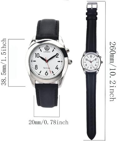 QINGQIAN English Talking Watch for Elderly & Visually Impaired | Men's & Women's Style - Buy Online on GoSupps.com