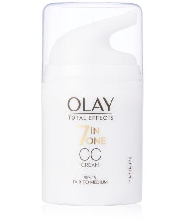 Olay SPF 15 Total Effects CC Cream Complexion Corrector for Women  Fair to Medium  1.7 Ounce