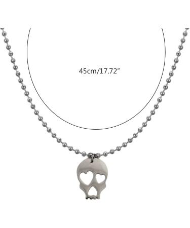 Oralgo's Stylish Heart-Dead Head Necklace | Vintage Adjustable Choker | Exquisite Stainless Steel Craftsmanship - Buy Online on GoSupps.com