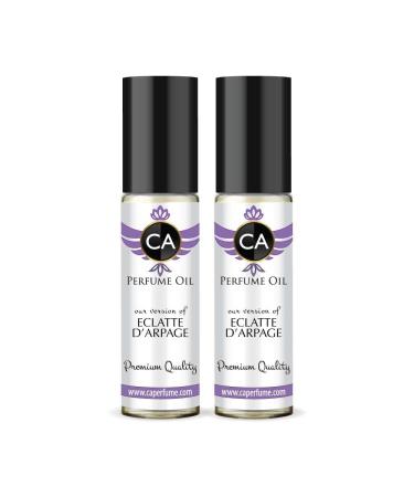 CA Perfume Impression of Lnvn Eclatte D'arpage For Women Replica Fragrance Body Oil Dupes Alcohol-Free Essential Aromatherapy Sample Travel Size Concentrated Long Lasting Attar Roll-On 0.3 Fl Oz-X2