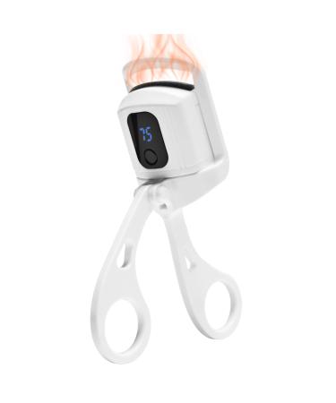 Heated Eyelash Curlers  Rechargeable Heated Lash Curler  3 Heating Modes with Digital Display  Handheld Electric Eyelash Curler  Quick Natural Curling Eye Lashes for Long Lasting