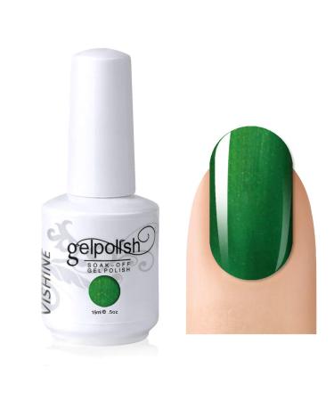 Vishine Nail Salon UV Manicure Polish Soak Off Gel Polish Nail Art Pearl Dark Green (650) #650