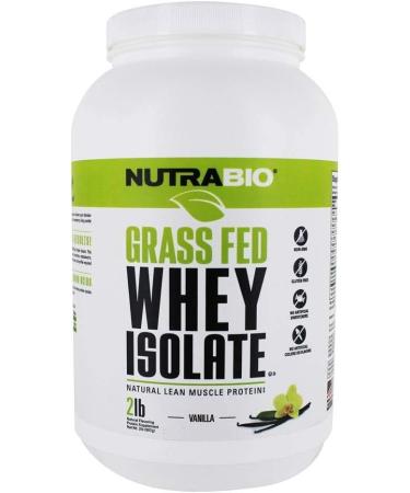 NutraBio Grass Fed Whey Isolate Protein Powder - 25G Protein Sugar Free Vanilla 2 lbs - Lean Muscle Supplement 29 Servings - Shop Internationally - Buy Online on GoSupps.com