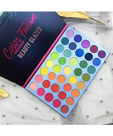 39 Colors Rainbow Eyeshadow Palette - Matte, Shimmer, Metallic, Vegan, Highly Pigmented Makeup Set - Buy Online on GoSupps.com
