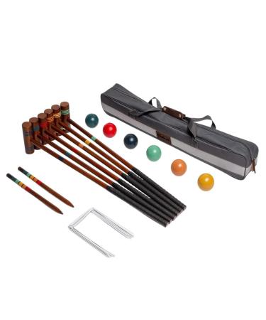 Elakai Outdoor Games Travel Compact Sized with Premium Carry Case 6 Player Croquet Set - Buy Online on GoSupps.com