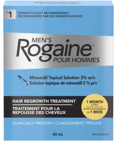 Rogaine Men's Rogaine 2% Minoxidil Topical Solution - Hair Loss & Thinning Treatment 1 Month Supply 60 ml (Pack of 1) - Buy Online on GoSupps.com