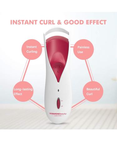 TOUCHBeauty Heated Eyelash Curler Electric Lash Curler with Smart Silicone Heating Pads - Fast Heating Up AG-1013A - Buy Online on GoSupps.com
