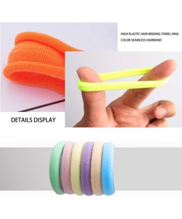 50 Pcs Large Cotton Hair Bands for Thick & Curly Hair - No Metal Ponytail Holders (Candy Colors) - Strong Elastic Hair Ties for Women & Girls - Buy Online on GoSupps.com