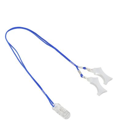 Practical hearing aid clip clip to avoid loss of the hearing aid rope blue transparent clip ergonomic rope for trips to sport (binaural)