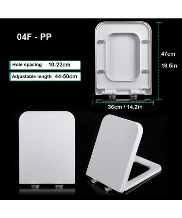Elongated Toilet Seats Rounded Square 04D-PP Material (Width 360 Length 44-47) Toilet Seat Thickened Household Toilet Seat Cover 36X47cm Little Surprise - Buy Online on GoSupps.com