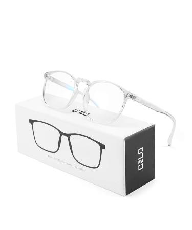 CNLO Blue light blocking Glasses,Computer Glasses,Radiation protection Gaming Glasses,For UV Protection, Anti Eyestrain,Lightweight Frame Eyewear,Men/Women (Crystal)