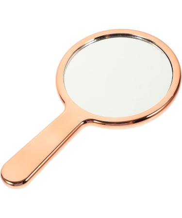 FOMIYES Hand Mirror - Rose Gold Glass Handheld Mirror for Makeup and Travel - 16x9cm - Buy Online on GoSupps.com