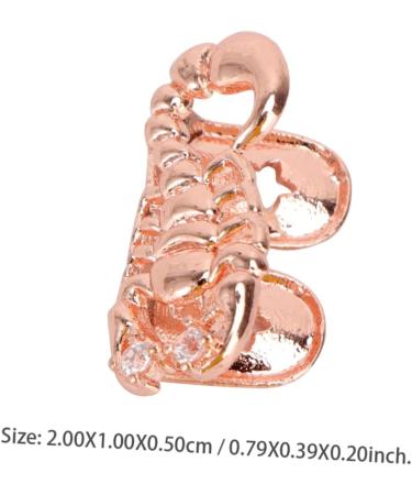 KOMBIUDA 1pc Scorpion Single Braces Single Grill Cap Tooth Grills for Your Adult Costume Men Decor Hip Golden 2X1cm - Buy Online on GoSupps.com