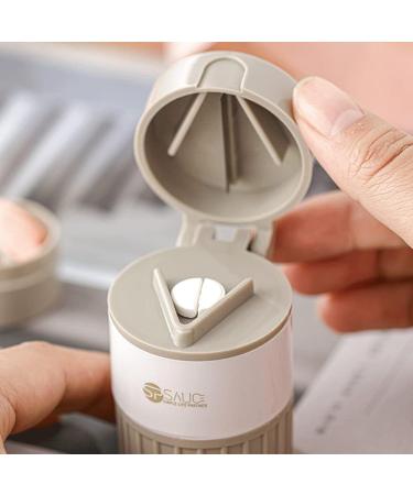 4-in-1 Pill Cutter & Crusher - Portable Tablet Pulverizer & Organizer for Daily Use & Travel - Buy Online on GoSupps.com