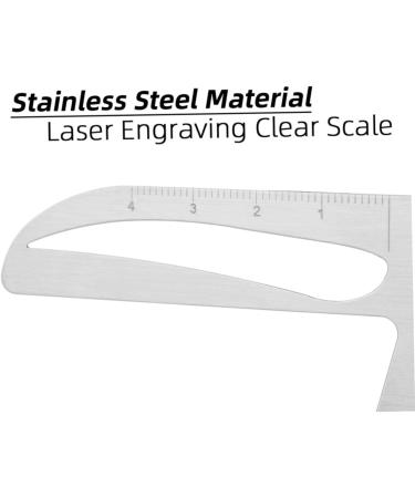 Mipcase Makeup Tools Eyebrow Measure Tool Eyebrow Measuring Ruler Stainless Steel Make up Eyebrow Line Girl - Buy Online on GoSupps.com