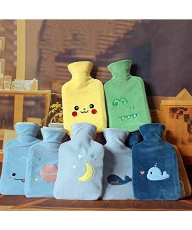 Long-Lasting Plush Hot Water Bottle - Monochrome PVC & Silicone Hand Warmer for Ultimate Comfort | International Shipping - Buy Online on GoSupps.com