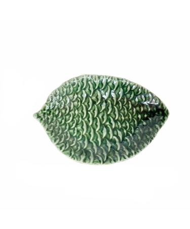 Fruit Bowl Salad Bowl Plate Ceramic Creative Personality Green Leaf Retro Plate Cold Plate Fruit Plate Home Plate Round Plate Fruit Bowl for Kitchen Counter (Color : A) (B)