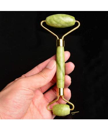Natural Stone Jade Roller - Anti-Aging Facial Massage Tool for Eyes Neck & Body | Noiseless Jade Roller for Skin Rejuvenation & Wrinkles Care - Buy Online on GoSupps.com