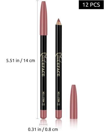 12 Color Matte Lip Liner Set - Waterproof Smooth & Durable Professional Makeup for Women - Buy Online on GoSupps.com