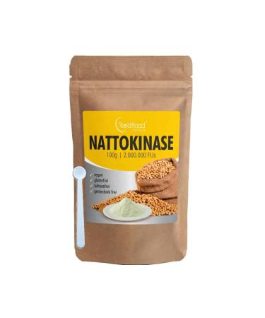 Nattokinase powder 100g pack 2 000 000 FU's high bioavailability without magnesium stearate without K1 K2 with analysis certificate - Buy Online on GoSupps.com