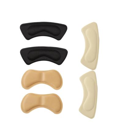 NOLITOY 3 Pairs Anti Drop Heel Half Size Pad Feet Care Heel Pads High Heel Inserts Heel Grips Heel Pads Shoe Inserts Liners Leather Shoe Grips Heel Cushion Pad Foam 4d Foot Follow up