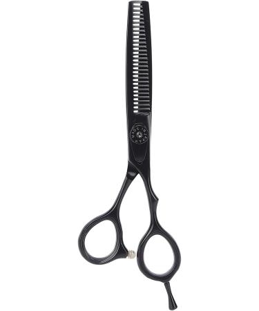 Qukaim Hairdressing Scissors Hair Scissors 5.5 Inches Black Stainless Steel Adjustable Hairdressing Scissors for Hair Thinning Shears - Buy Online on GoSupps.com