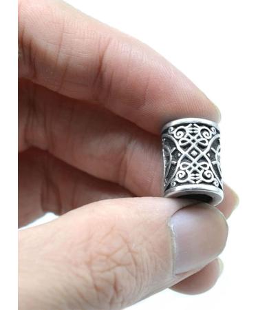 Yahpetes 2 Pcs Celtic Knots Triquetra Viking Beard Beads Set - Norse Rune Metal Rings - 0.59X0.47 Inches - Buy Online on GoSupps.com