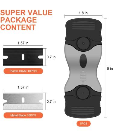 Flintronic Ceranium Field Scraper - Stainless Steel Blades for Induction Hob & Ceramic Glass | Kitchen Essential - Buy Online on GoSupps.com