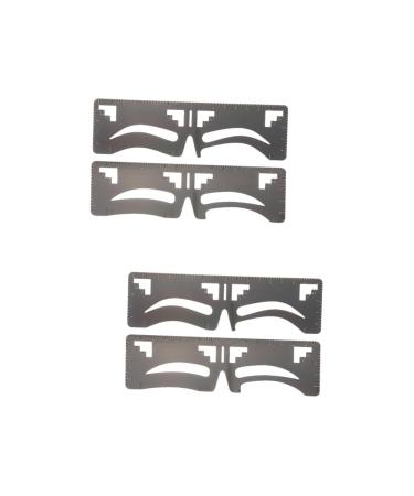 FOMIYES 4 Pcs Eyebrow Ruler Makeup Tools Makeup Supplies Molds Ink Stamps Eyebrow Guide Ruler Shaper Balance