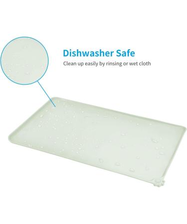 Buy AUDWUD Silicone Waterproof Pet Feeding Mat - Anti-Slip Dog & Cat Bowl Mat 53x38 cm - Beige - Buy Online on GoSupps.com