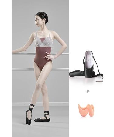 Daydance Ballet Pointe Shoes - Girls/Women Black with Toe Pads and Ribbon - Size 3 (Big Kid) - Buy Online on GoSupps.com