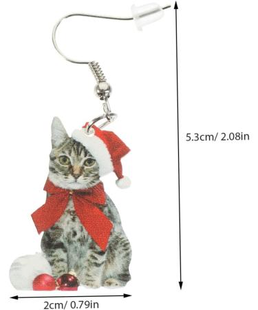 Milisten 1 Pair Women Earrings Christmas Ear Studs Lovely Earrings Santa Hat Jewelry Christmas Tree Miss - Buy Online on GoSupps.com